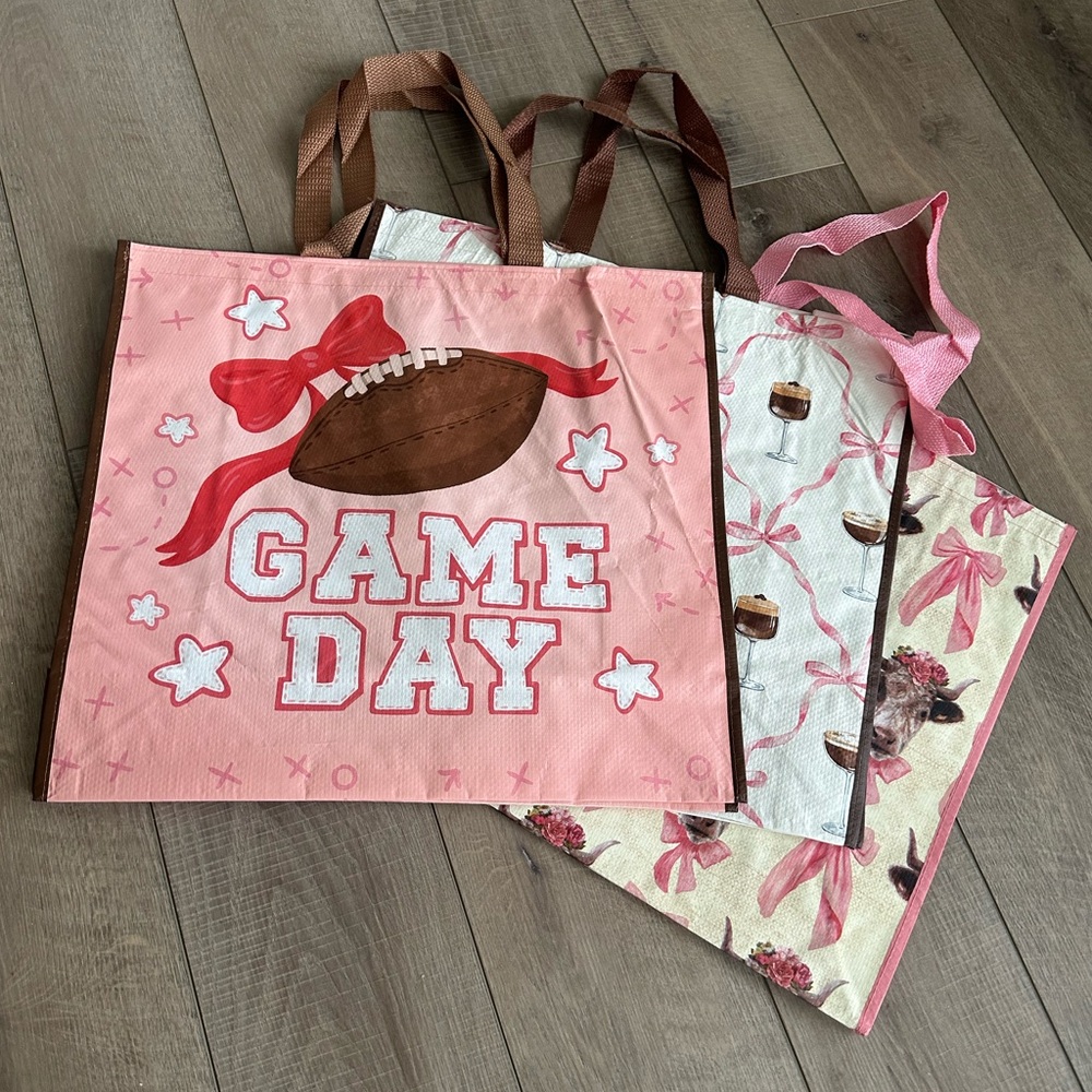 Homegoods TJMaxx Marshalls Bow Game Day, Espresso Martini & Cow Print Bags NWOT